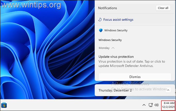 Notifications Windows 11