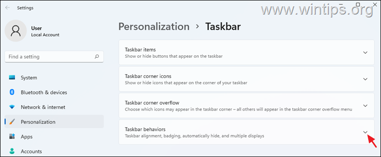 Change taskbar alignment in Windows 11