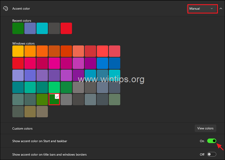Change Taskbar Color Windows 11