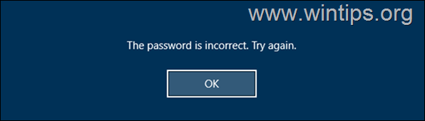 FIX PIN or Password is incorrect even if it's correct in Windows 10.