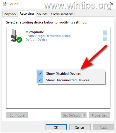 Almindeligt Thriller spor How to Enable Stereo Mix if not Showing as Recording device in Windows 11/10.  - wintips.org - Windows Tips & How-tos
