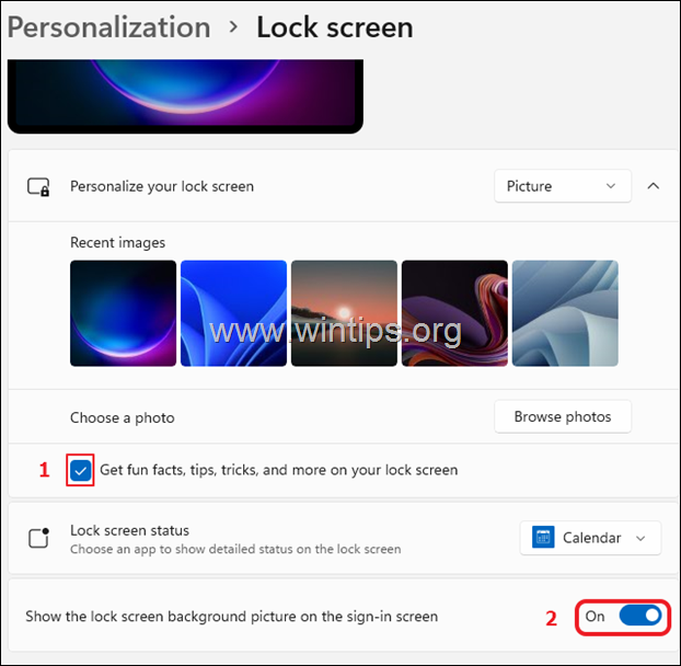 Lock Screen Personalization Windows 11