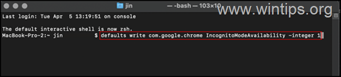 Remove Chrome incognito window on MAC