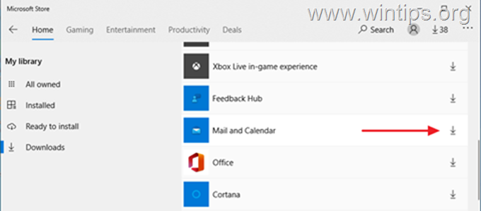 Update Mail-Calendar app -Microsoft Store