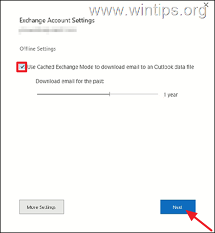 outlook cached exchange mode