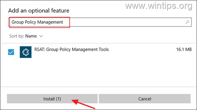 Install Group Policy Management Tools 