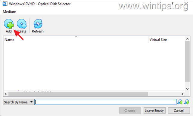 attach windows iso file virtualbox