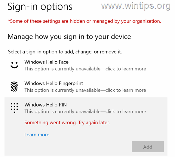 How evade Your account requires a Windows Hello PIN? - Super User