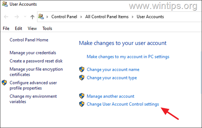 Change User Account Control Settings (UAC)