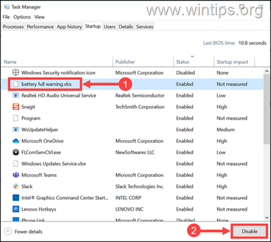 Disable Startup Programs