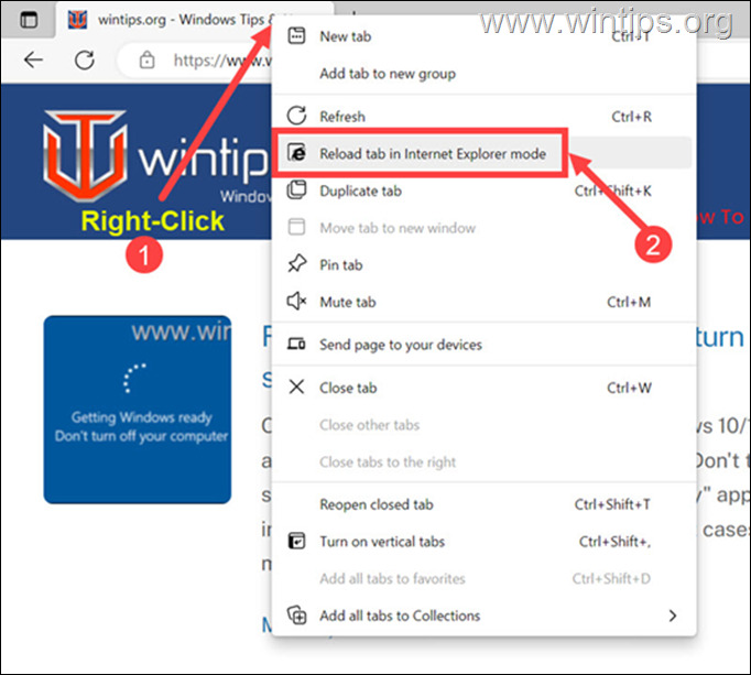 How to Open Website in Compatibility Mode (IE Mode) in EDGE 