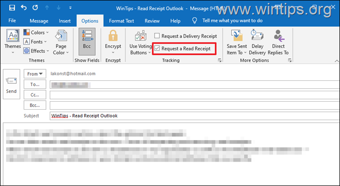 How to Request a Read Receipt in Outlook 