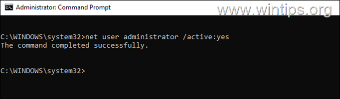 enable - unhide administrator account