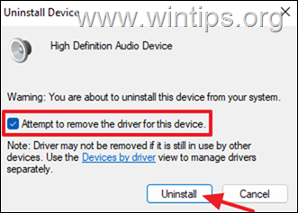 uninstall device driver