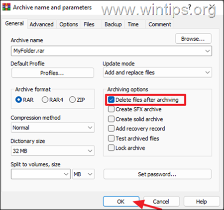 fix folder not empty (winrar)
