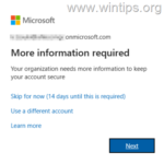 Disable "Skip for now (14 days until is required)" and Microsoft 365 Two-Factor Authentication.