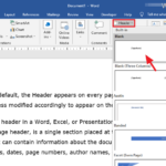 How to Insert a Header in the First Page only in Word, Excel, etc.