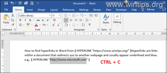 How to Change Links in Word Hyperlinks