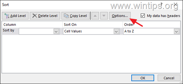 How to move a column n excel with data short