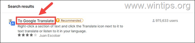 To Google Translate - Firefox Extension
