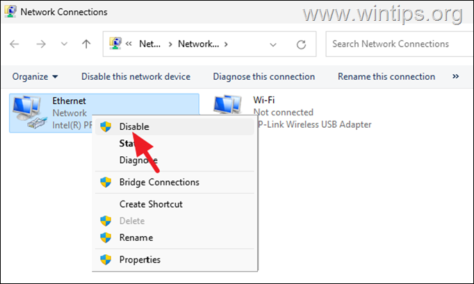 Ethernet or Wi-Fi doesn’t have a valid IP configuration