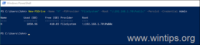 How to Map a Network Drive on Windows 10/11 from PowerShell
