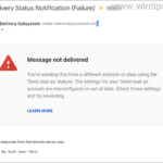 FIX: Error '550 No Such User Here" in Gmail 'Send mail as' (Solved)