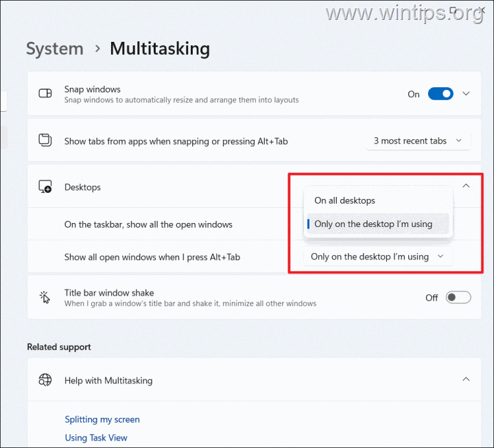 virtual Desktops - multitasking