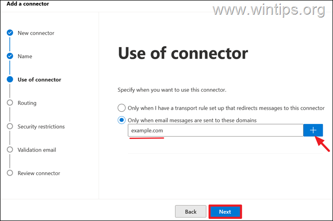 setup connector to route email in Office 365