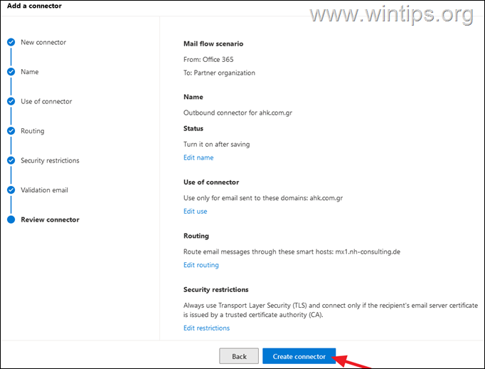  Configure Office 365 Connector for Email Routing
