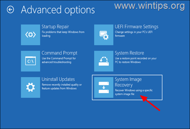 Recover Windows from System Image Backup