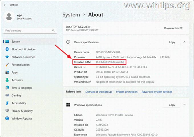 How to Check RAM Size, Speed, Manufacturer and other Specs in Windows 10/11.