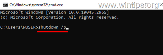 Shutdown Windows Command