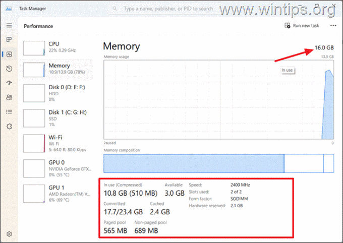 Check Memory Size and Usage