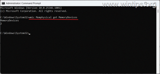 Find number of memory slots command