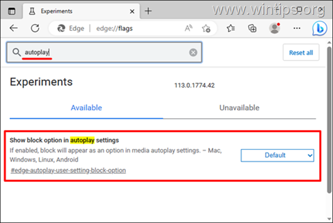  How to block Autoplay VIdeos in Edge