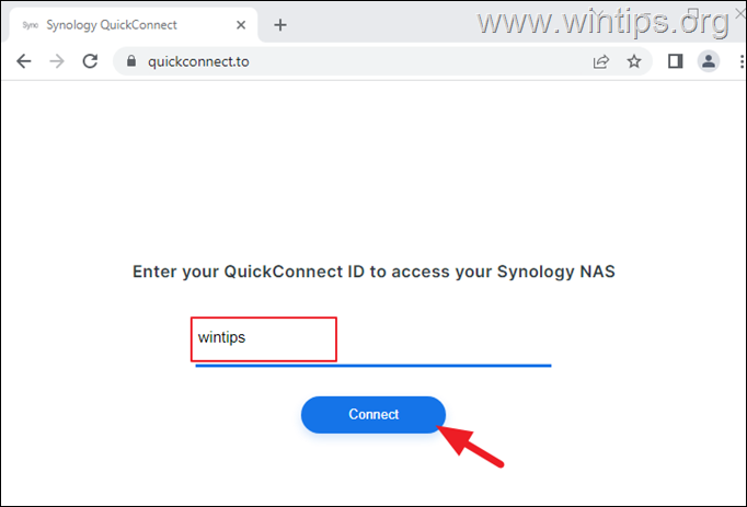 How to connect to Synology NAS with QuickConnect ID.