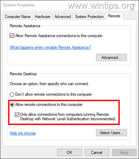 Enable Remote Desktop Access