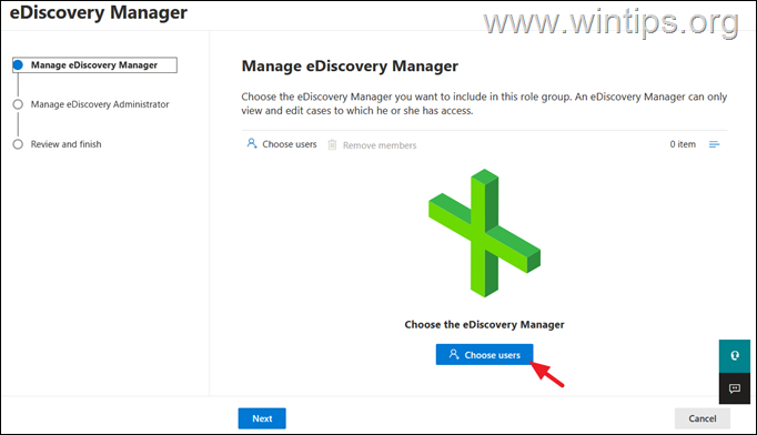 Manage eDiscovery Manager Users