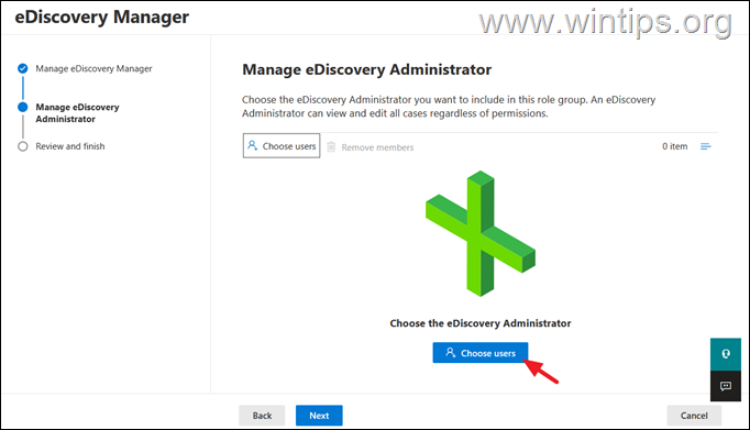 Manage eDiscovery Administrator users