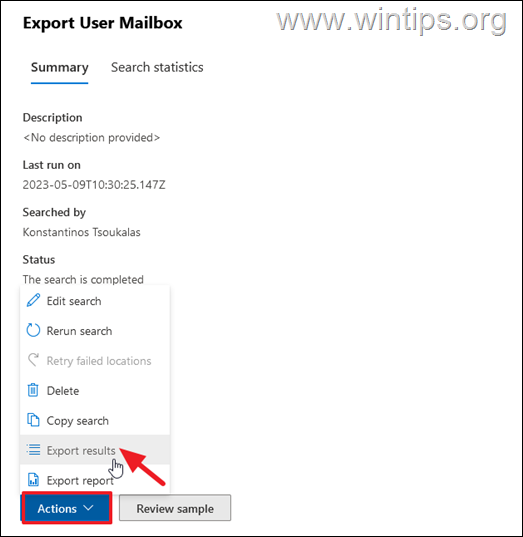  Export mailbox - Microsoft 365