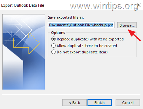 save outlook emails to pst file