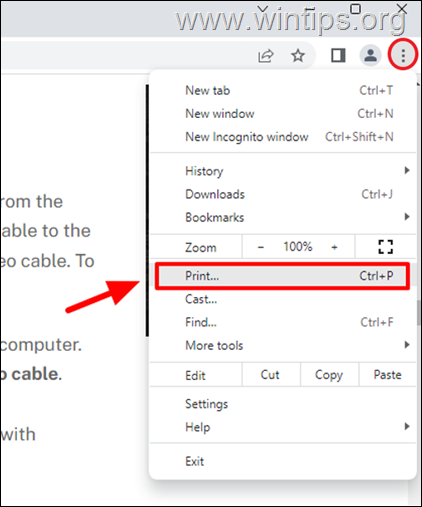 How to Save a Webpage as PDF in Chrome
