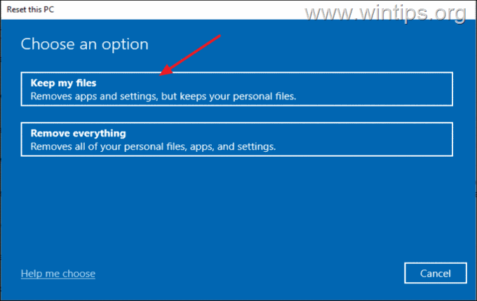 Reinstall Windows 10 and Keep your files