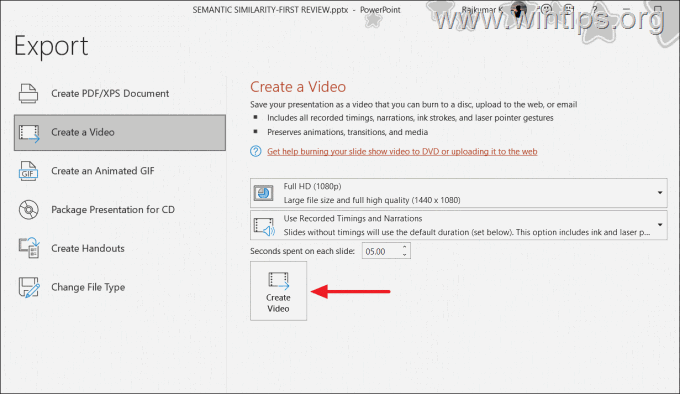 Create Video from powerpoint