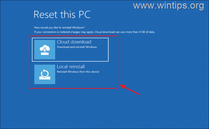 Re-install Windows 10 from WinRE