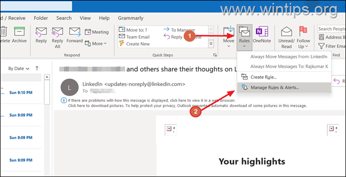 How to Turn off Automatic Replies Rule in Outlook