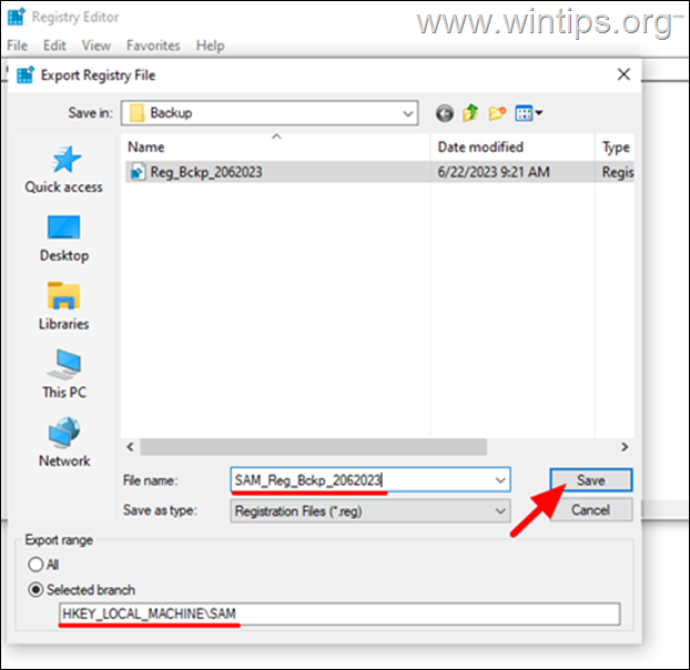 How to Back Up a Registry key