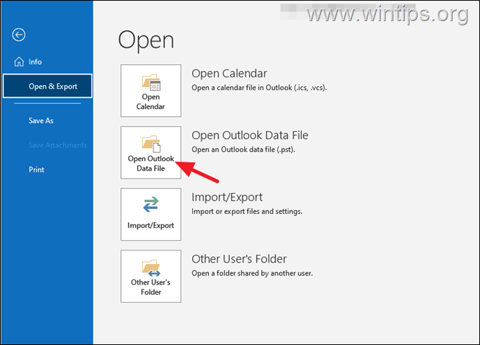 How to Open Outlook Data File (.PST)