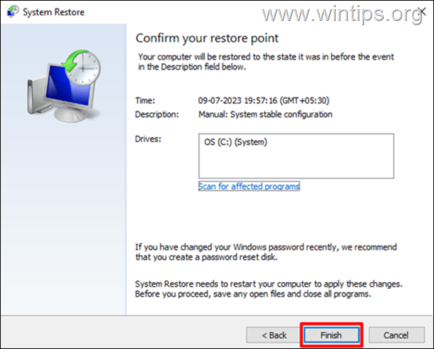 Restore Windows to a previous working state